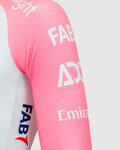 PISSEI Cyklistický dres s krátkým rukávem - UAE TEAM EMIRATES REPLICA GIRO D'ITALIA 2024 - bílá/růžová