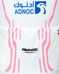 PISSEI Cyklistický dres s krátkým rukávem - UAE TEAM EMIRATES REPLICA GIRO D'ITALIA 2024 - bílá/růžová