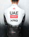 PISSEI Cyklistický dres s dlouhým rukávem zimní - UAE TEAM EMIRATES - XRG 2025 REPLICA - bílá/černá