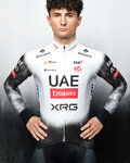 PISSEI Cyklistický dres s dlouhým rukávem zimní - UAE TEAM EMIRATES - XRG 2025 REPLICA - bílá/černá