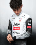 PISSEI Cyklistický dres s dlouhým rukávem zimní - UAE TEAM EMIRATES - XRG 2025 REPLICA - bílá/černá