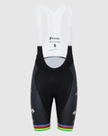 PISSEI Cyklistické kalhoty krátké s laclem - TADEJ POGACAR WORLD CHAMP REPLICA - černá
