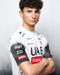 PISSEI Cyklistické triko s krátkým rukávem - UAE TEAM EMIRATES 2025  - bílá/černá