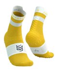 COMPRESSPORT Cyklistické ponožky klasické - PRO RACING SOCKS V4.0 RUN - žlutá
