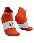 COMPRESSPORT Cyklistické ponožky kotníkové - PRO RACING SOCKS V4.0 RUN - červená