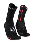 COMPRESSPORT Cyklistické ponožky klasické - PRO RACING SOCKS V4.0 ULTRALIGHT RUN - černá
