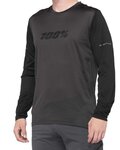 100% SPEEDLAB Cyklistický dres s dlouhým rukávem letní - RIDECAMP - černá/šedá