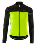 AGU Cyklistická zateplená bunda - ESSENTIAL HIVIS LADY - černá/žlutá