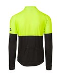AGU Cyklistický dres s dlouhým rukávem zimní - DUO WINTER - černá/žlutá