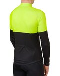 AGU Cyklistický dres s dlouhým rukávem zimní - DUO WINTER - černá/žlutá