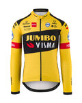 AGU Cyklistický dres s dlouhým rukávem zimní - JUMBO-VISMA 2020 - černá/žlutá