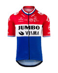 AGU Cyklistický dres s krátkým rukávem - JUMBO-VISMA 2021 - modrá/bílá/červená