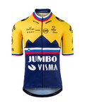 AGU Cyklistický dres s krátkým rukávem - JUMBO-VISMA 2021 - modrá/žlutá