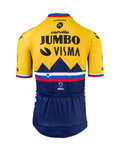 AGU Cyklistický dres s krátkým rukávem - JUMBO-VISMA 2021 - modrá/žlutá