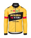 AGU Cyklistický dres s dlouhým rukávem letní - JUMBO-VISMA 2022 - žlutá/černá