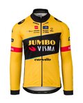 AGU Cyklistický dres s dlouhým rukávem letní - JUMBO-VISMA 2023 - žlutá/černá