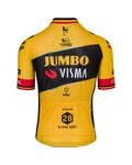 AGU Cyklistický dres s krátkým rukávem - JUMBO-VISMA 2023 WOUT VAN AERT - černá/žlutá