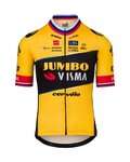AGU Cyklistický dres s krátkým rukávem - JUMBO-VISMA 2023 PRIMOZ ROGLIC - černá/žlutá