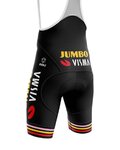 AGU Cyklistické kalhoty krátké s laclem - JUMBO-VISMA TRIPLE VICTORY 2023 - černá