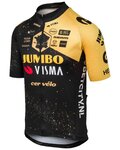AGU Cyklistický dres s krátkým rukávem - JUMBO-VISMA VELODROME TDF 2023 - žlutá/černá