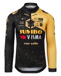 AGU Cyklistický dres s dlouhým rukávem letní - JUMBO-VISMA VELODROME TDF 2023 - žlutá/černá