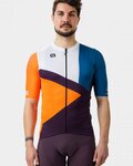 ALÉ Cyklistický dres s krátkým rukávem - NEXT - oranžová/modrá/černá/bílá