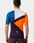 ALÉ Cyklistický dres s krátkým rukávem - NEXT - oranžová/modrá/černá/bílá