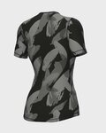 ALÉ Cyklistické triko s krátkým rukávem - BRUSH INTIMO LADY - černá/šedá