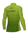 ALÉ Cyklistický dres s dlouhým rukávem zimní - SLOVENIA NATIONAL 23 - zelená