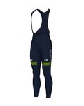 ALÉ Cyklistické kalhoty dlouhé s laclem - SLOVENIA NATIONAL 23 - modrá/zelená