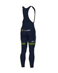 ALÉ Cyklistické kalhoty dlouhé s laclem - SLOVENIA NATIONAL 23 - modrá/zelená
