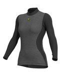 ALÉ Cyklistické triko s dlouhým rukávem - BIOCERAMIC LADY - šedá