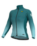 ALÉ Cyklistický dres s dlouhým rukávem zimní - BULLET LADY WINTER - tyrkysová