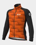 ALÉ Cyklistická zimní bunda a kalhoty - SHARP + WINTER - černá/oranžová