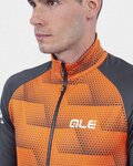 ALÉ Cyklistická zateplená bunda - SOLID SHARP - oranžová/černá