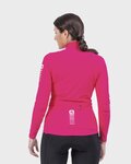 ALÉ Cyklistický dres s dlouhým rukávem zimní - WARM RACE LADY WNT - růžová