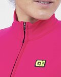 ALÉ Cyklistický dres s dlouhým rukávem zimní - WARM RACE LADY WNT - růžová