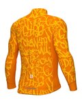 ALÉ Cyklistický dres s dlouhým rukávem zimní - SOLID RIDE - žlutá/oranžová