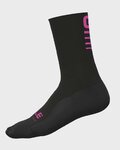 ALÉ Cyklistické ponožky klasické - STRADA 2.0 WINTER - černá/růžová