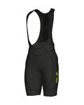 ALÉ Cyklistické kalhoty krátké s laclem - AGONISTA 2 - černá/bílá