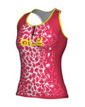 ALÉ Cyklistický dres bez rukávů - AGGUATO LADY  - růžová/bílá