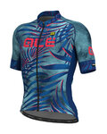 ALÉ Cyklistický dres s krátkým rukávem - SUNSET - zelená/modrá