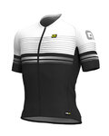 ALÉ Cyklistický dres s krátkým rukávem - SLIDE - černá/bílá