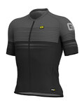 ALÉ Cyklistický dres s krátkým rukávem - SLIDE - černá/šedá