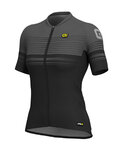 ALÉ Cyklistický dres s krátkým rukávem - SLIDE LADY  - šedá/černá