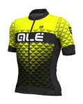 ALÉ Cyklistický dres s krátkým rukávem - HEXA - černá/žlutá