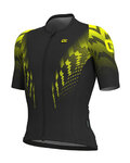 ALÉ Cyklistický dres s krátkým rukávem - PRO RACE - černá/žlutá