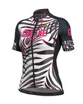 ALÉ Cyklistický dres s krátkým rukávem - SUNSET LADY - bílá/černá