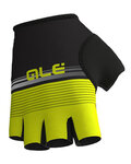 ALÉ Cyklistické rukavice krátkoprsté - CLASSICHE DEL NORD - žlutá/černá
