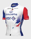 ALÉ Cyklistický dres s krátkým rukávem - GROUPAMA FDJ 2022 - červená/modrá/bílá